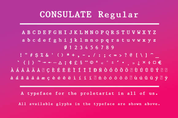 Consulate Typeface: Bold Serif for Brand Identity
