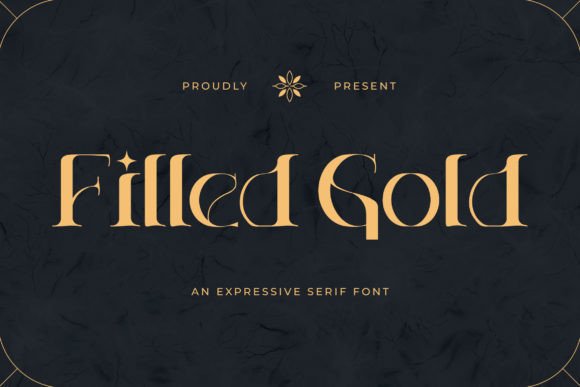 Filled Gold: A Stylish Serif Font for Makers