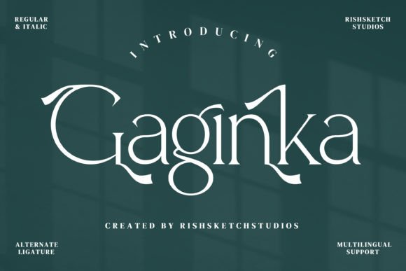 Gaginka: A Handwritten Serif for Editorial Soul