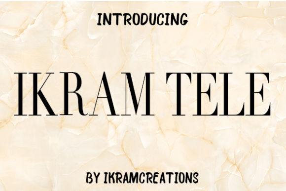 Ikram Tele: A Serif Font for Digital Branding