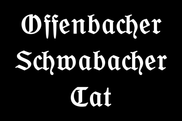 Offenbacher Schwabacher Cat Typeface for Web