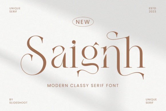 Saignh: A Refined Serif Font for Editorial Design
