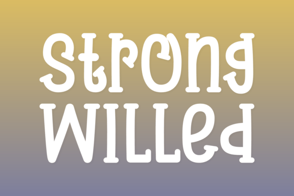 Strong Willed: A Bold Serif Font for Creative Branding